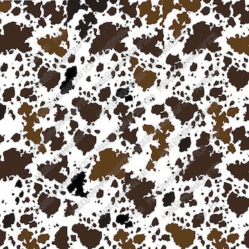 Brown Mixed Cow Spots - Patches or Patterns - Cheat Clear Waterslide™ or White Cast Sticker