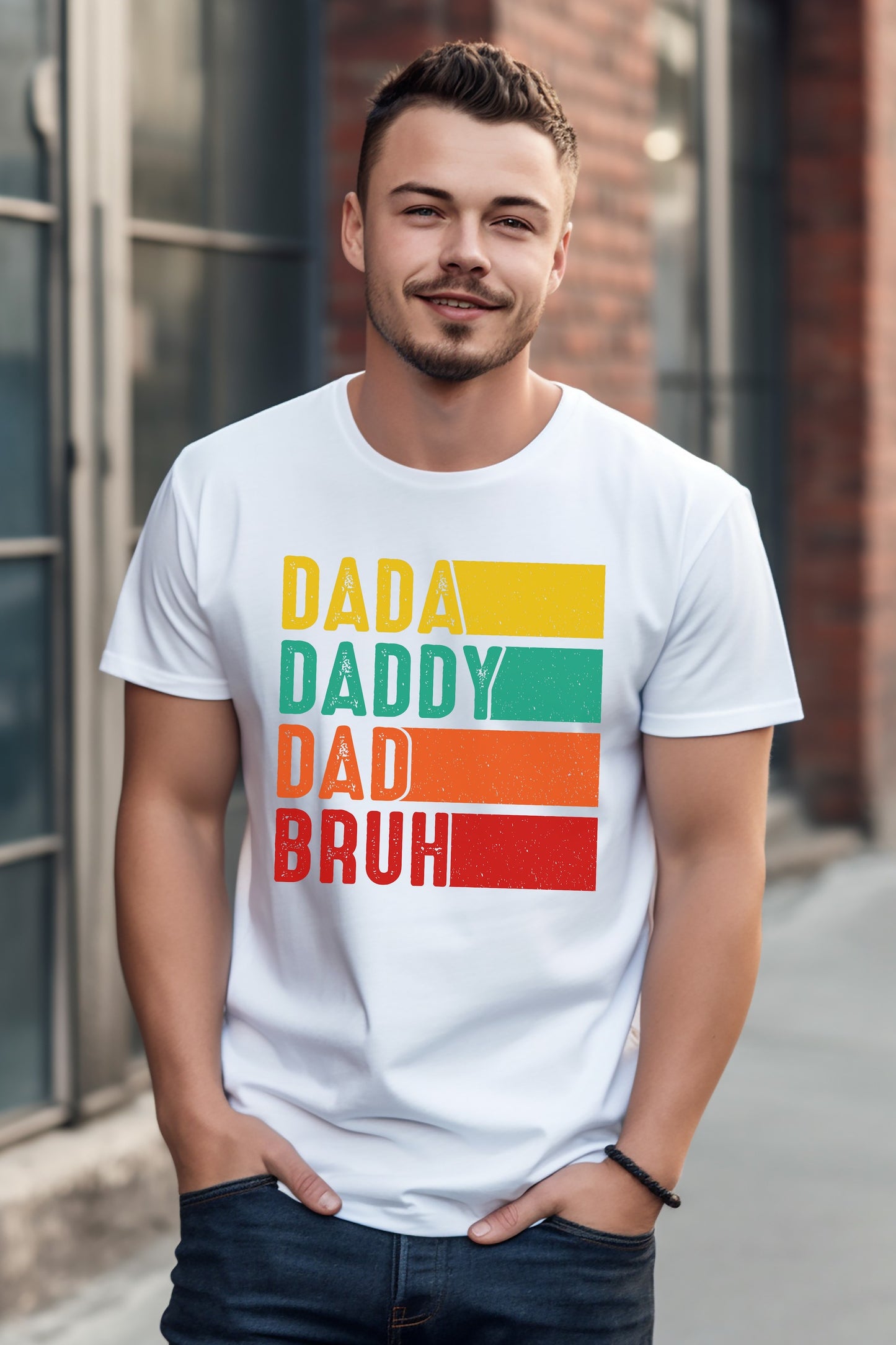 Dada Daddy Dad Bruh - Men's - Direct To Film Transfer / DTF - Heat Press Clothing Transfer