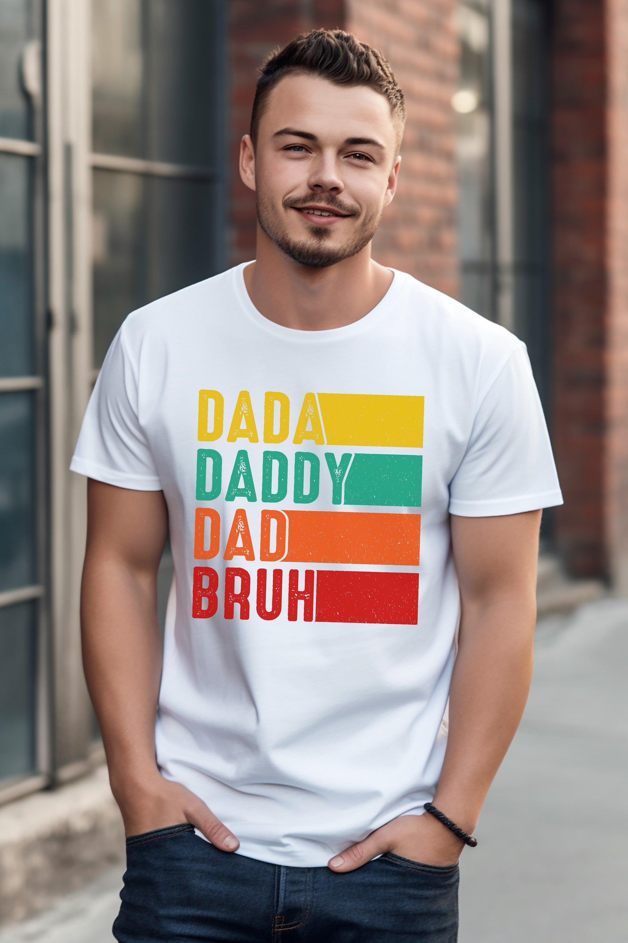 Dada Daddy Dad Bruh - Men&#39;s - Direct To Film Transfer / DTF - Heat Press Clothing Transfer