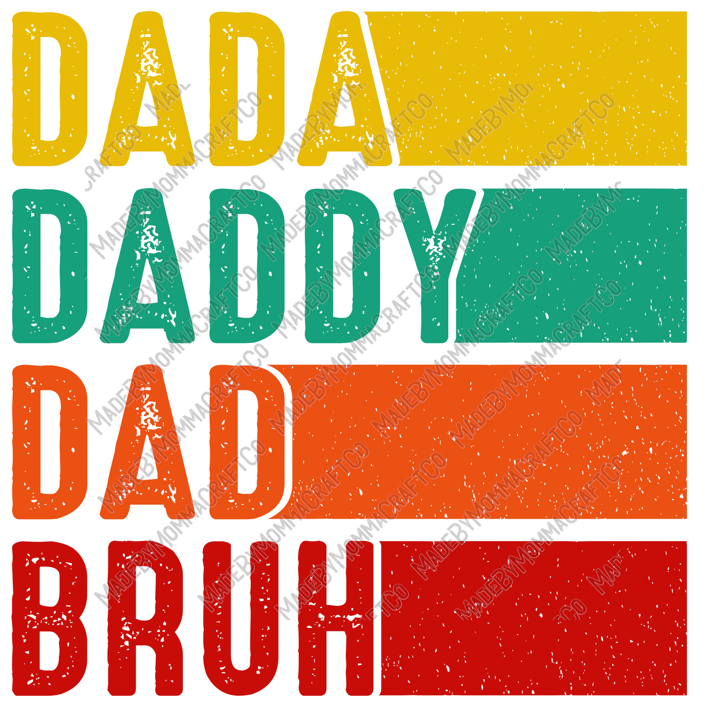 Dada Daddy Dad Bruh - Cheat Clear Waterslide™ or White Cast Sticker