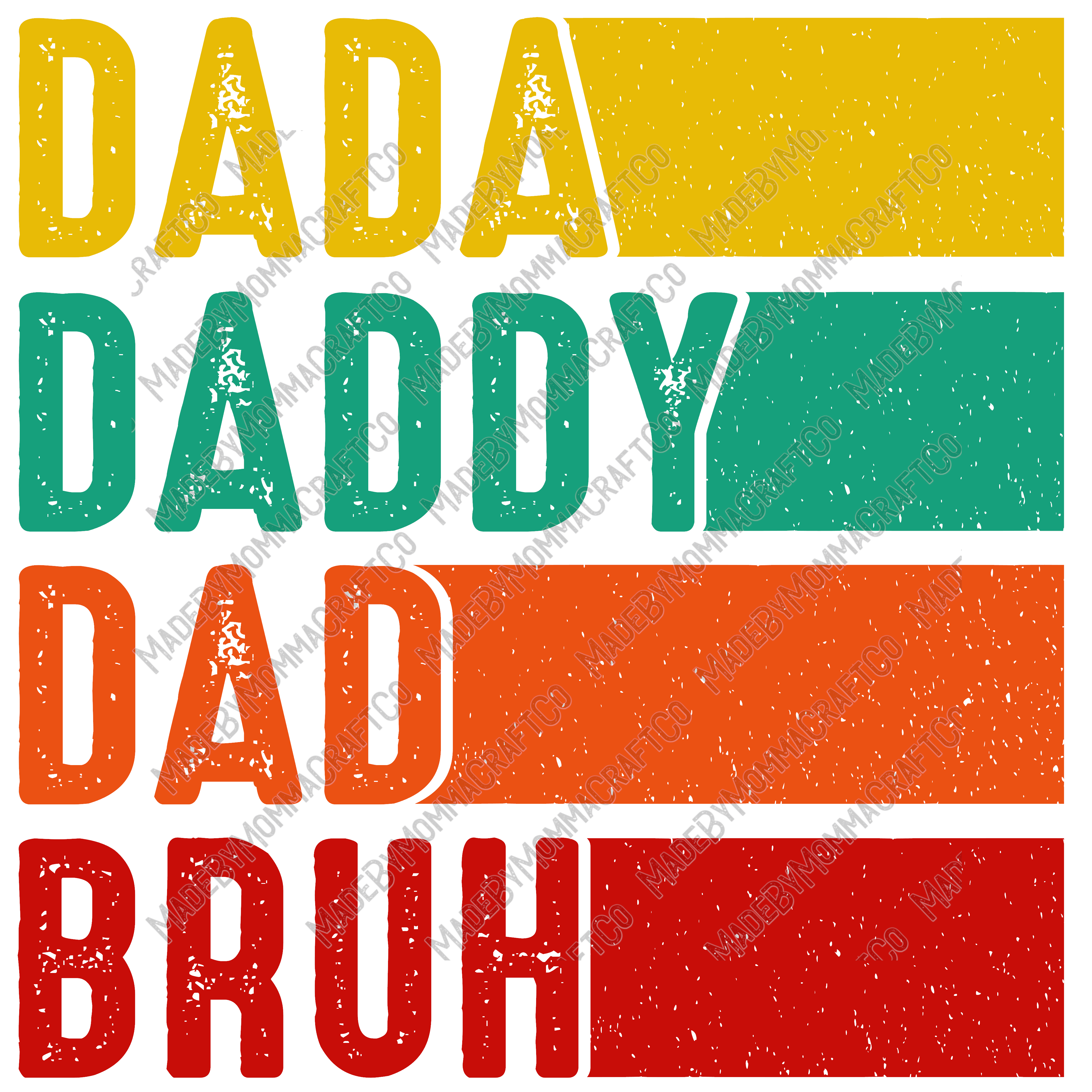Dada Daddy Dad Bruh - Cheat Clear Waterslide™ or White Cast Sticker
