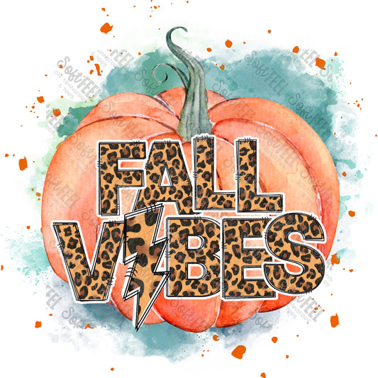 Fall Vibes Pumpkin - Fall / Youth - Direct To Film Transfer / DTF - Heat Press Clothing Transfer