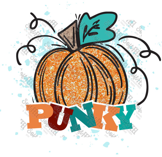 Punky Pumpkin - Fall / Youth - Direct To Film Transfer / DTF - Heat Press Clothing Transfer