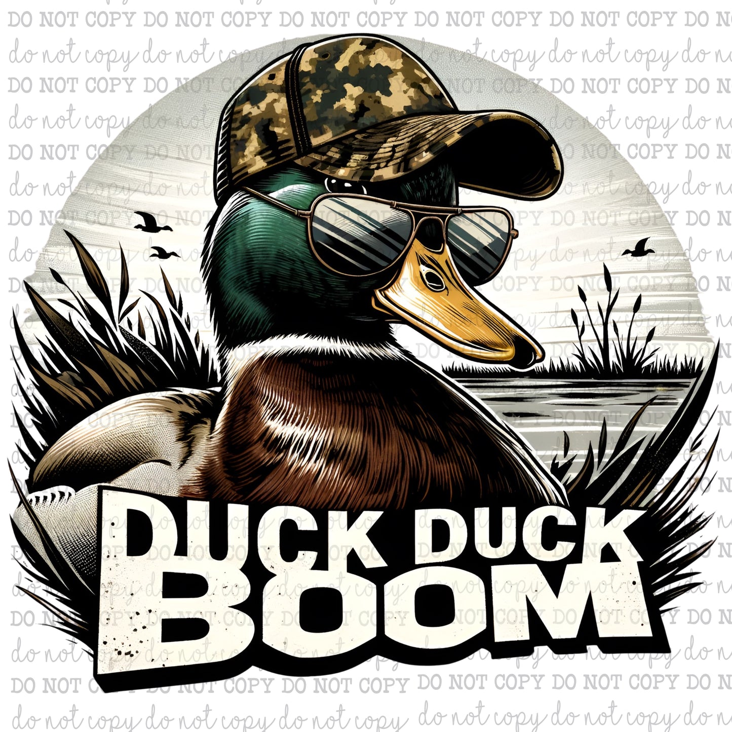 Duck Duck Boom - Hunting - Cheat Clear Waterslide™ or White Cast Sticker