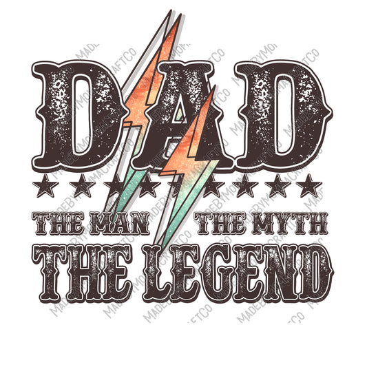 Dad the man the myth the legend Father’s Day - retro - Cheat Clear Waterslide™ or White Cast Sticker