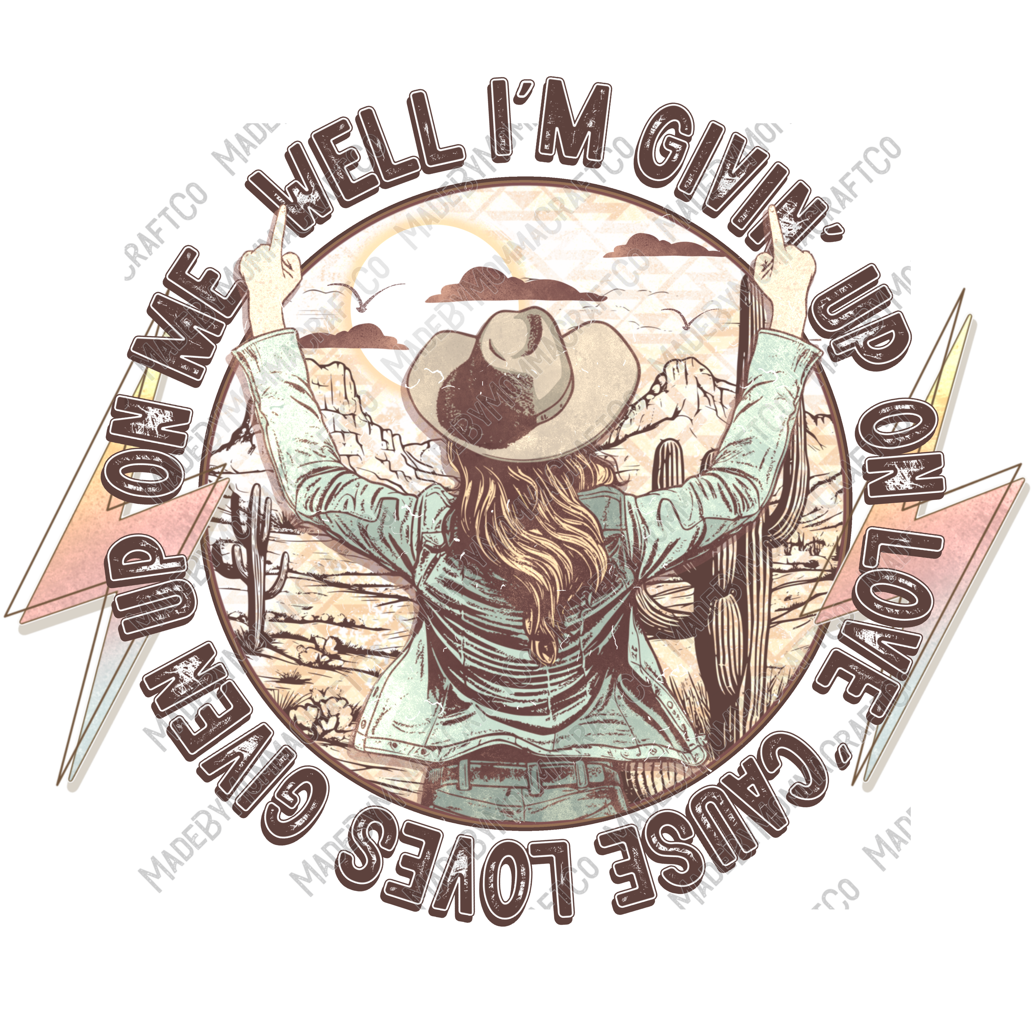 Givin Up On Love - Cheat Clear Waterslide™ or White Cast Sticker