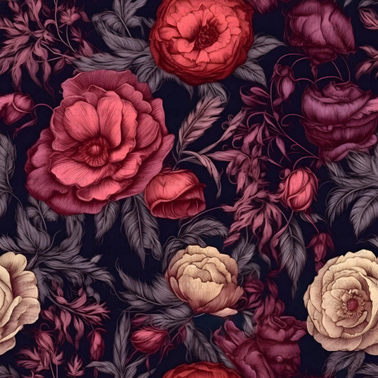 Dark Florals 16 - Vinyl Or Waterslide Seamless Wrap