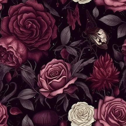 Dark Florals 19 - Vinyl Or Waterslide Seamless Wrap