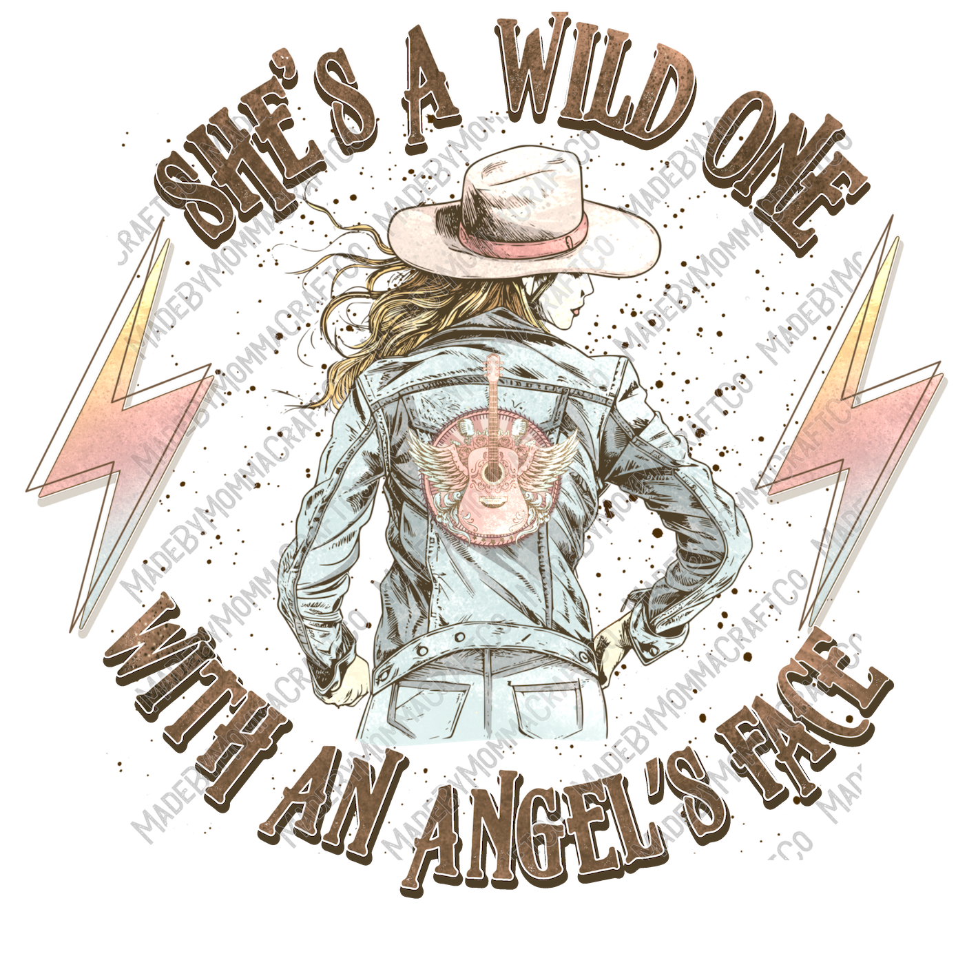 Wild One Western Cowgirl - Cheat Clear Waterslide™ or White Cast Sticker