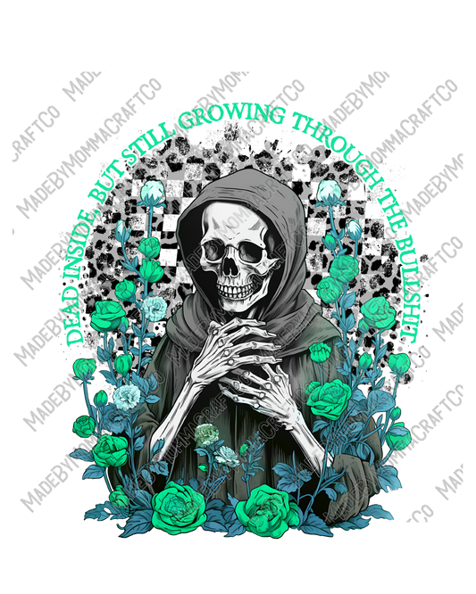 Dead Inside But Growing Skeleton - Cheat Clear Waterslide™ or White Cast Sticker