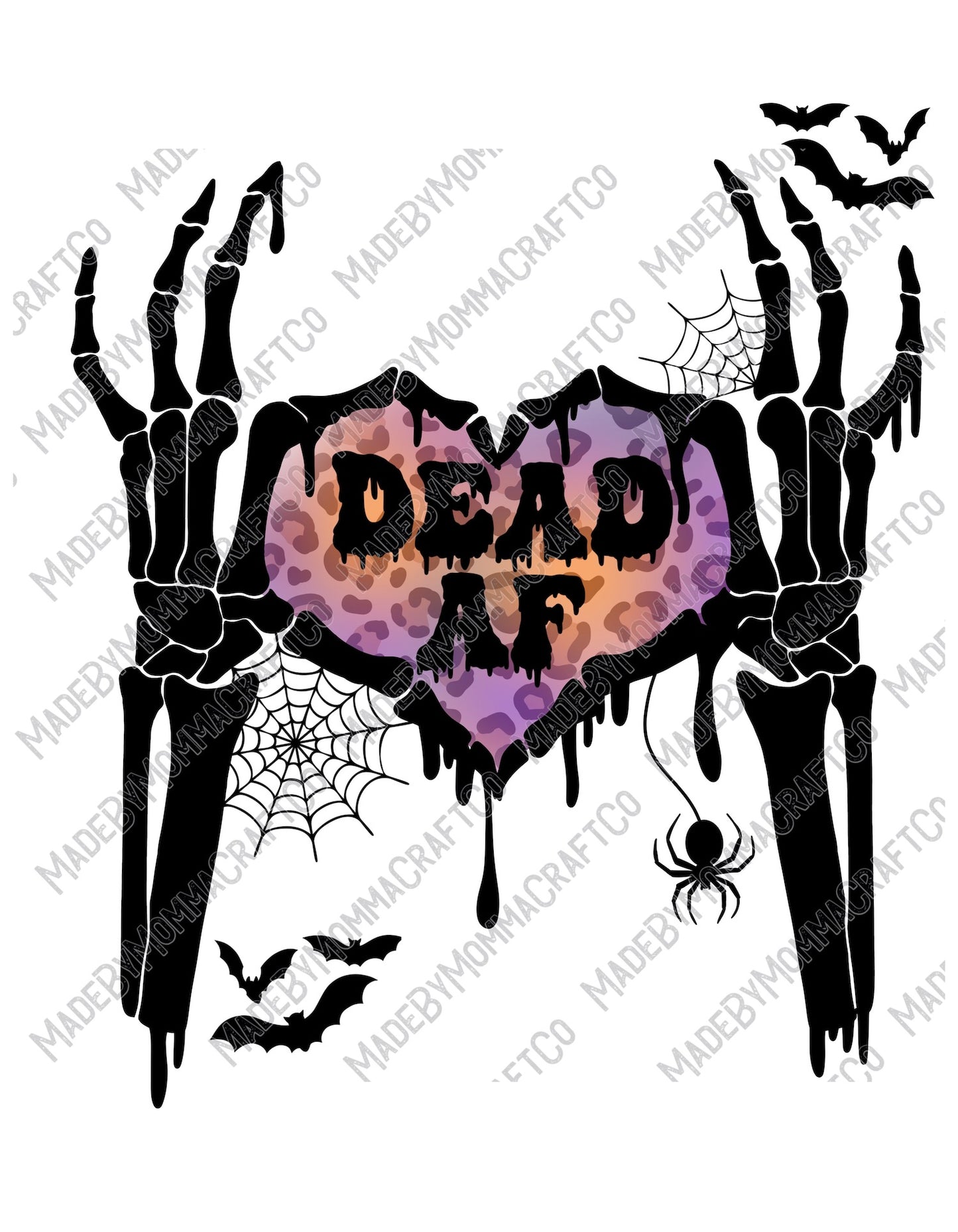 Dead AF Skeleton Hands - Halloween - Cheat Clear Waterslide™ or White Cast Sticker