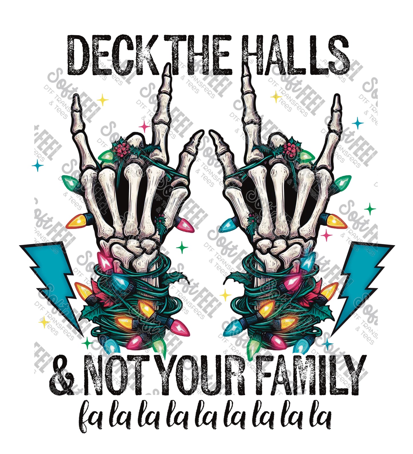 Deck The Halls 3 - Christmas - Direct To Film Transfer / DTF - Heat Press Clothing Transfer