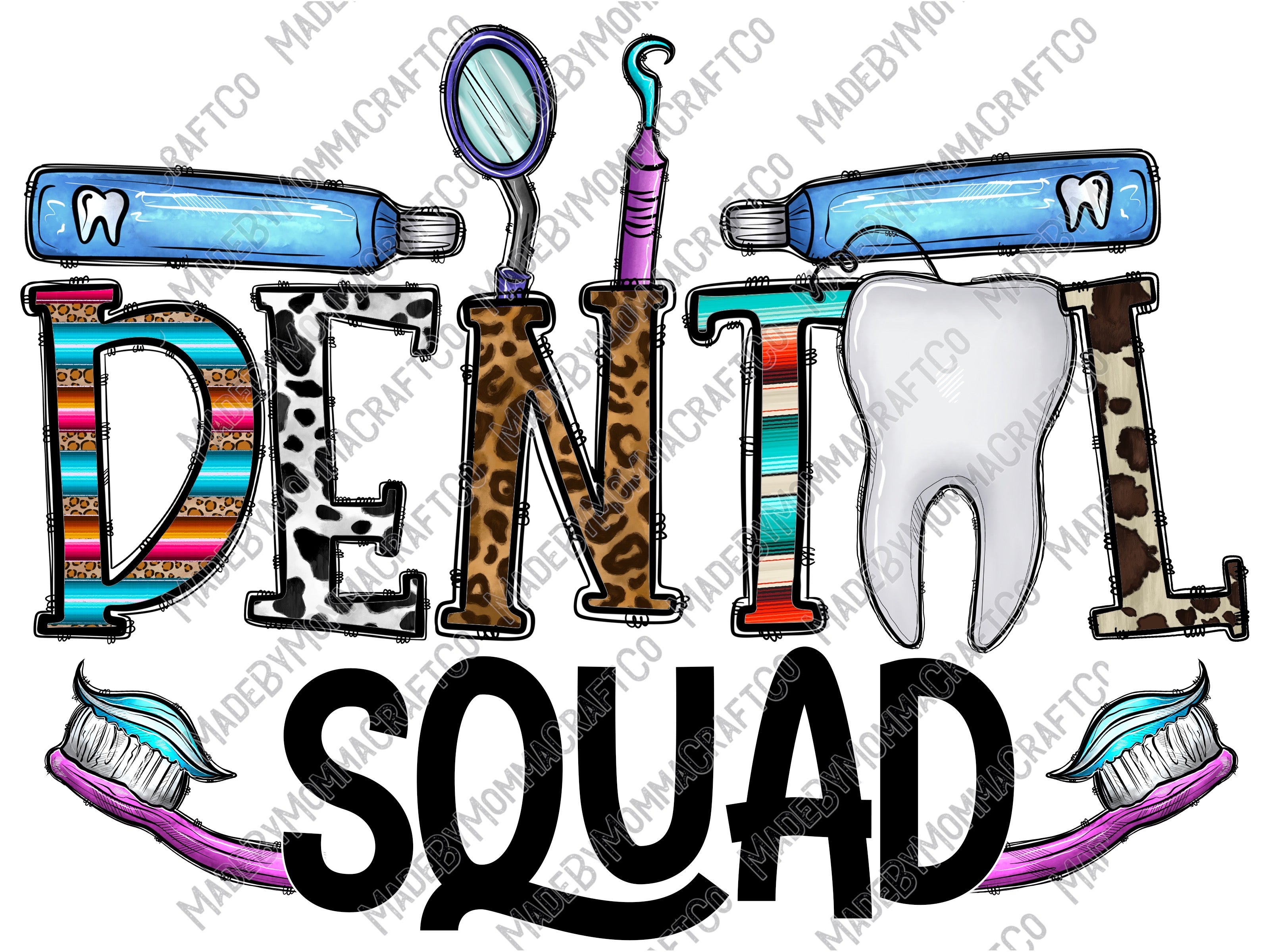 Dental Squad - Occupations - Cheat Clear Waterslide™ or White Cast Sticker
