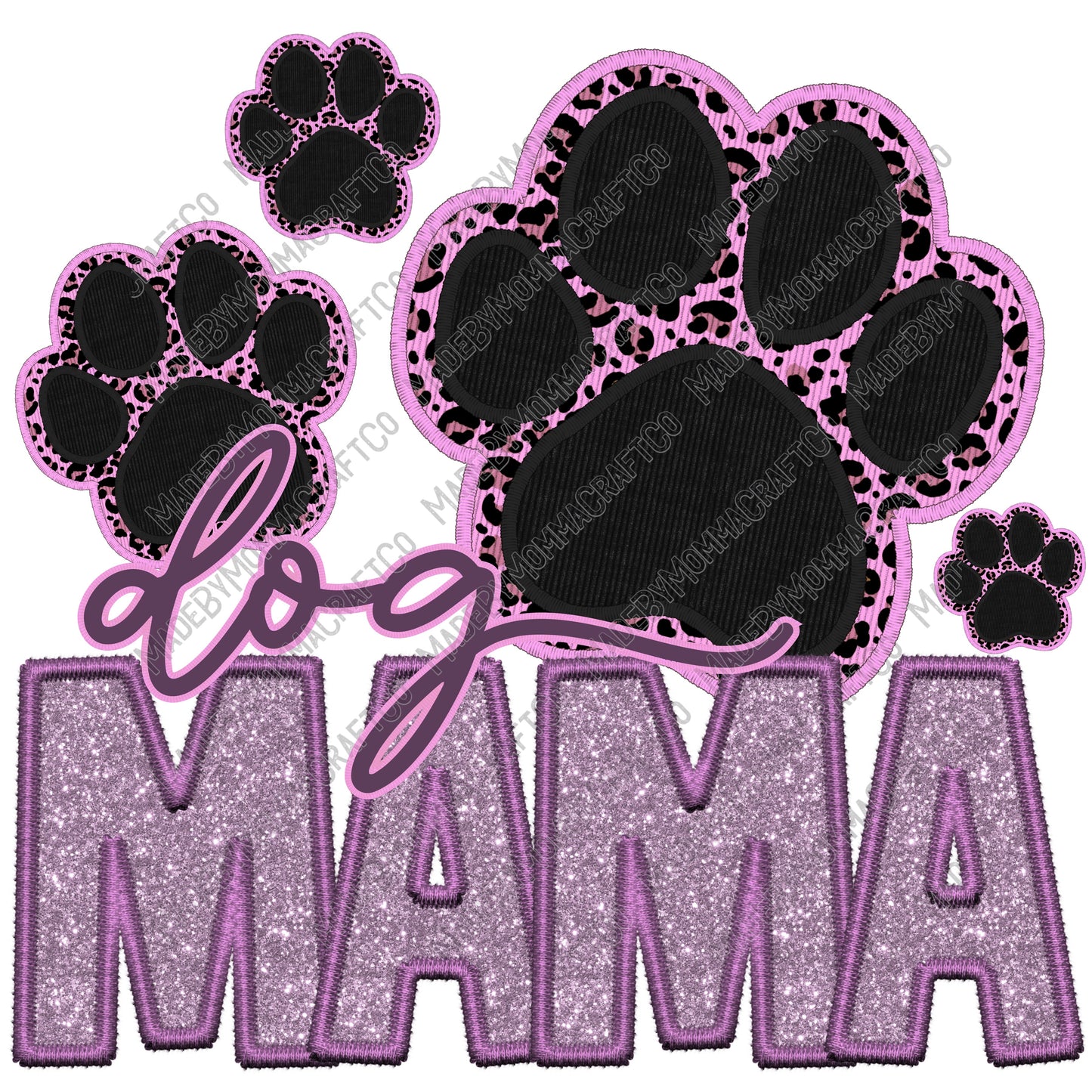 Dog Mama Girl - Dog - Cheat Clear Waterslide™ or White Cast Sticker