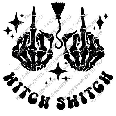 Witch Switch / Halloween Spooky  -Cheat Clear Waterslide™ or White Cast Sticker