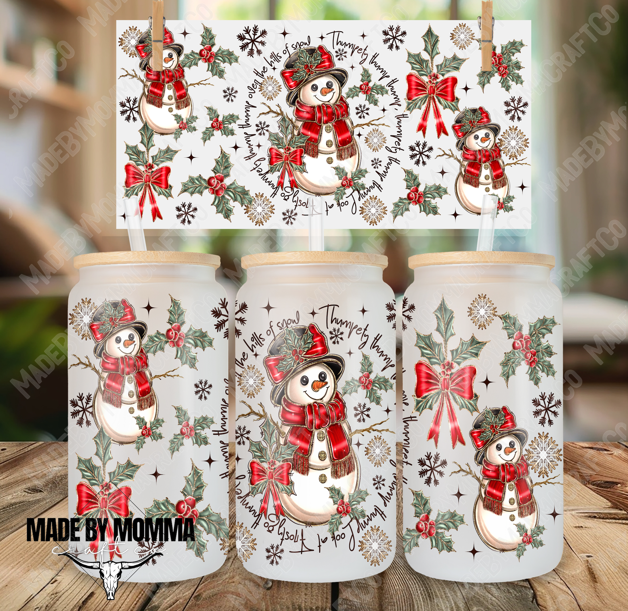 Enchanting Christmas 16oz UV DTF or Sublimation Wrap