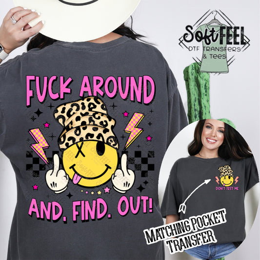 Fuck around and find out - Humor / Retro - Direct To Film Transfer / DTF - Heat Press Clothing Transfer