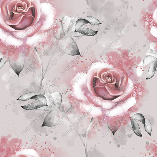 Floral Rose Pattern 6 - Vinyl Or Waterslide Seamless Wrap