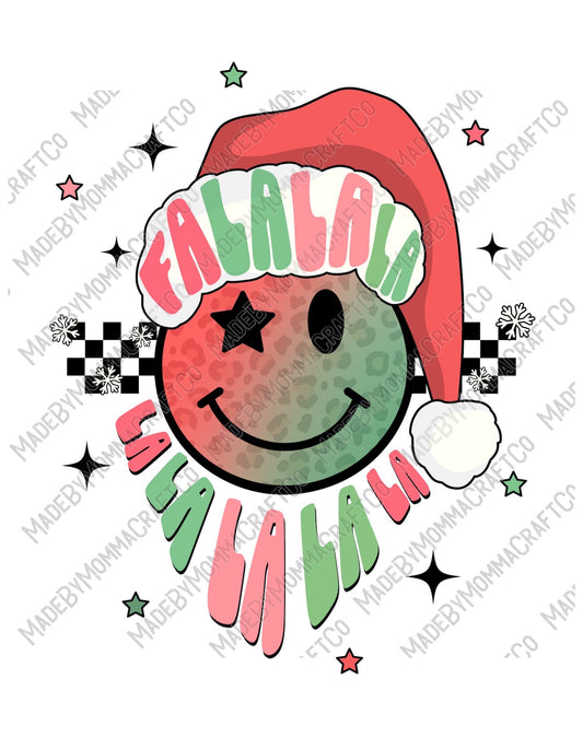 Fa La La La LA - Retro Christmas - Cheat Clear Waterslide™ or White Cast Sticker