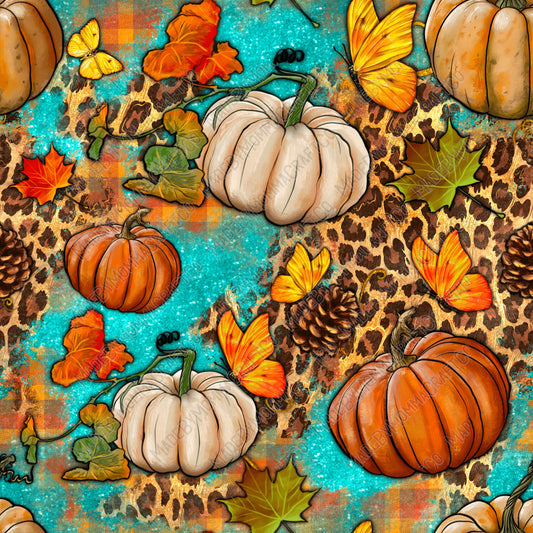 Fall Pumpkin - Vinyl Or Waterslide Seamless Wrap