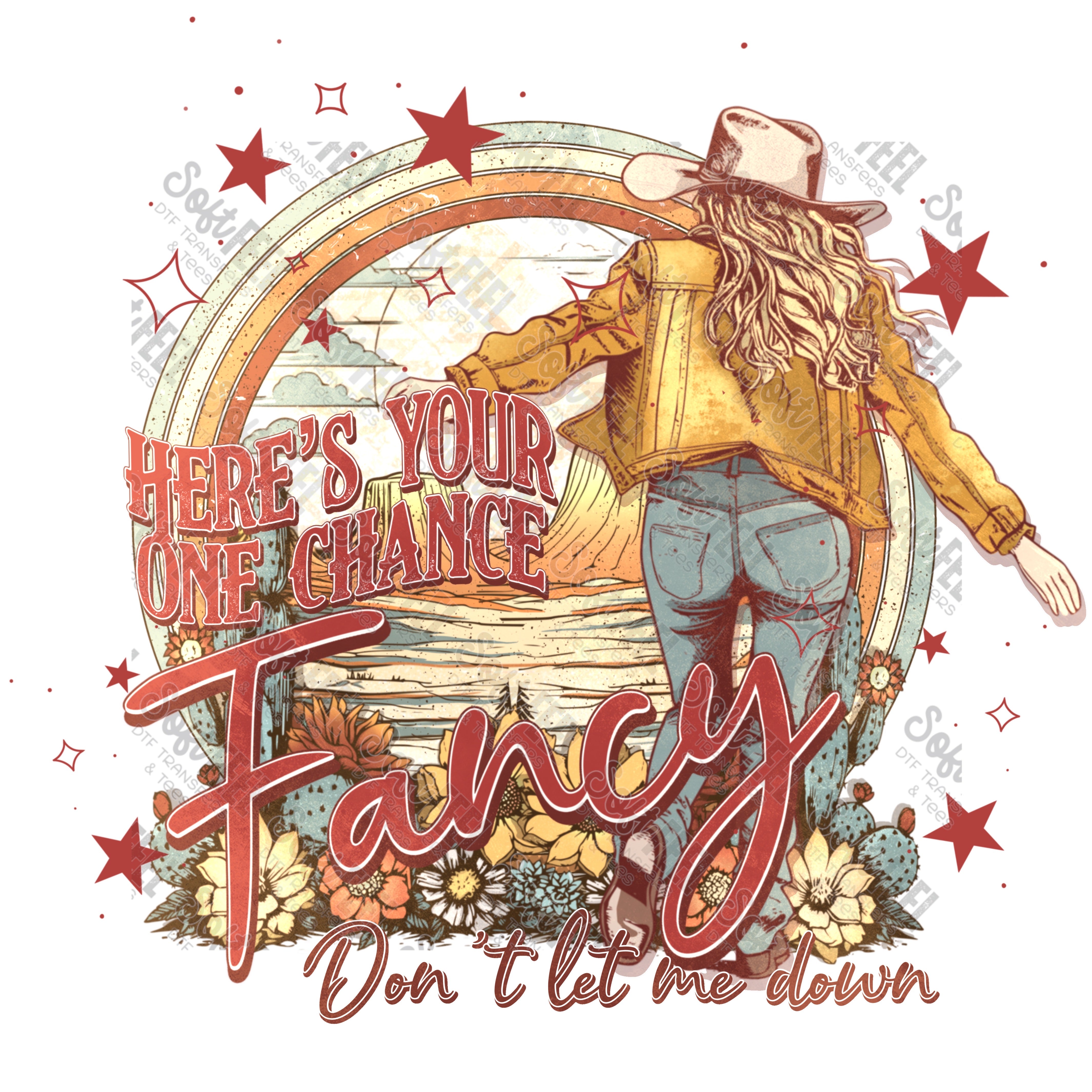 Fancy - Women&#39;s / Western / Music - Direct To Film Transfer / DTF - Heat Press Clothing Transfer
