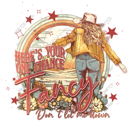 One Chance Western Cowgirl - Cheat Clear Waterslide™ or White Cast Sticker