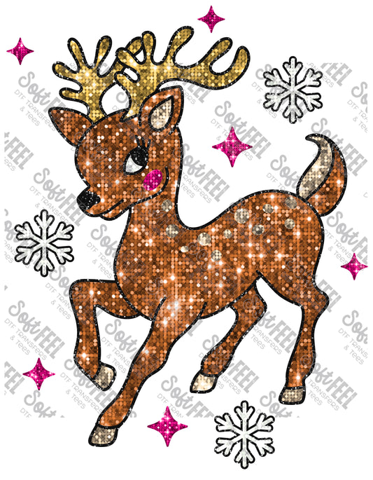 Faux Doe - Christmas - Direct To Film Transfer / DTF - Heat Press Clothing Transfer