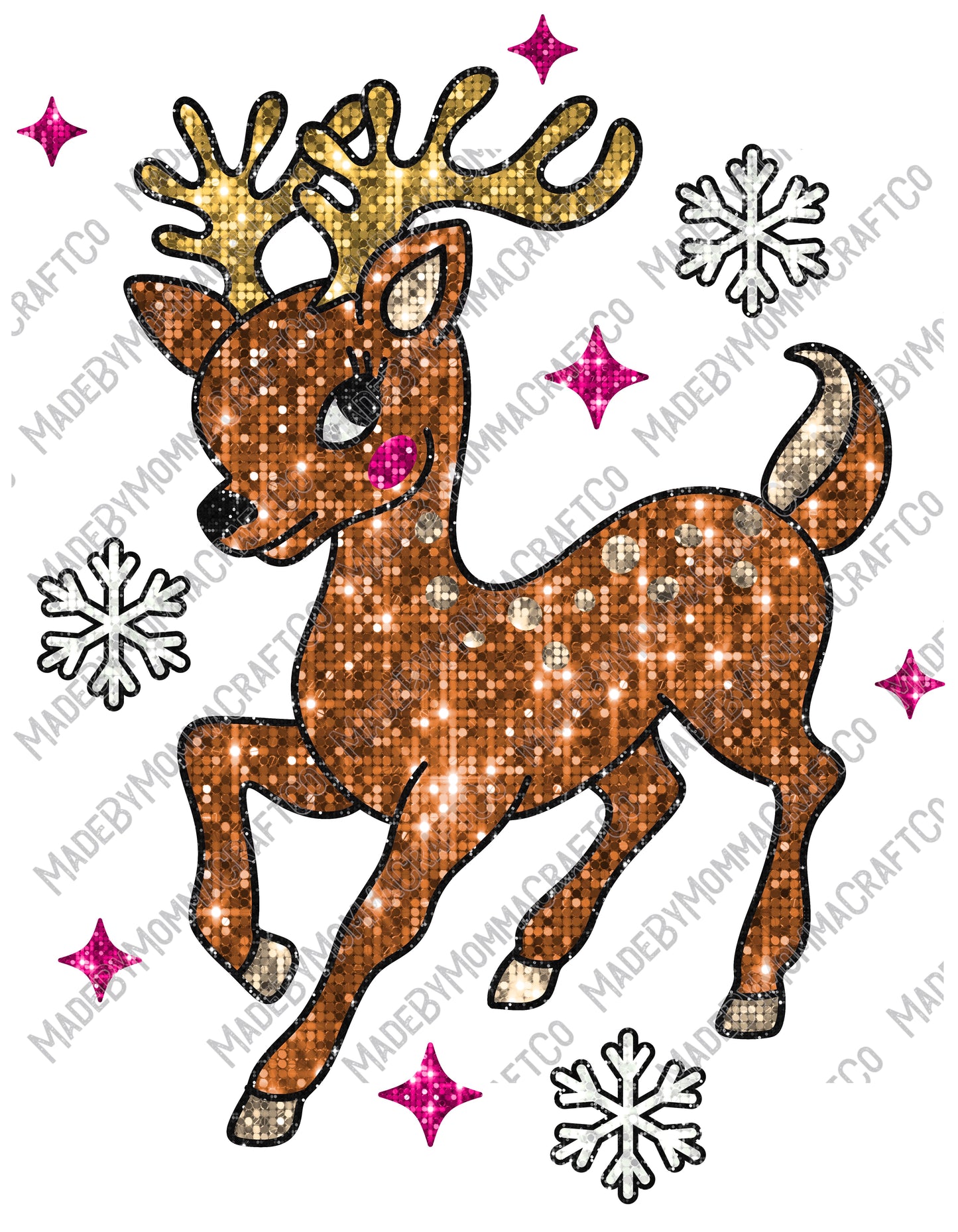 Faux Doe - Christmas - Cheat Clear Waterslide™ or White Cast Sticker