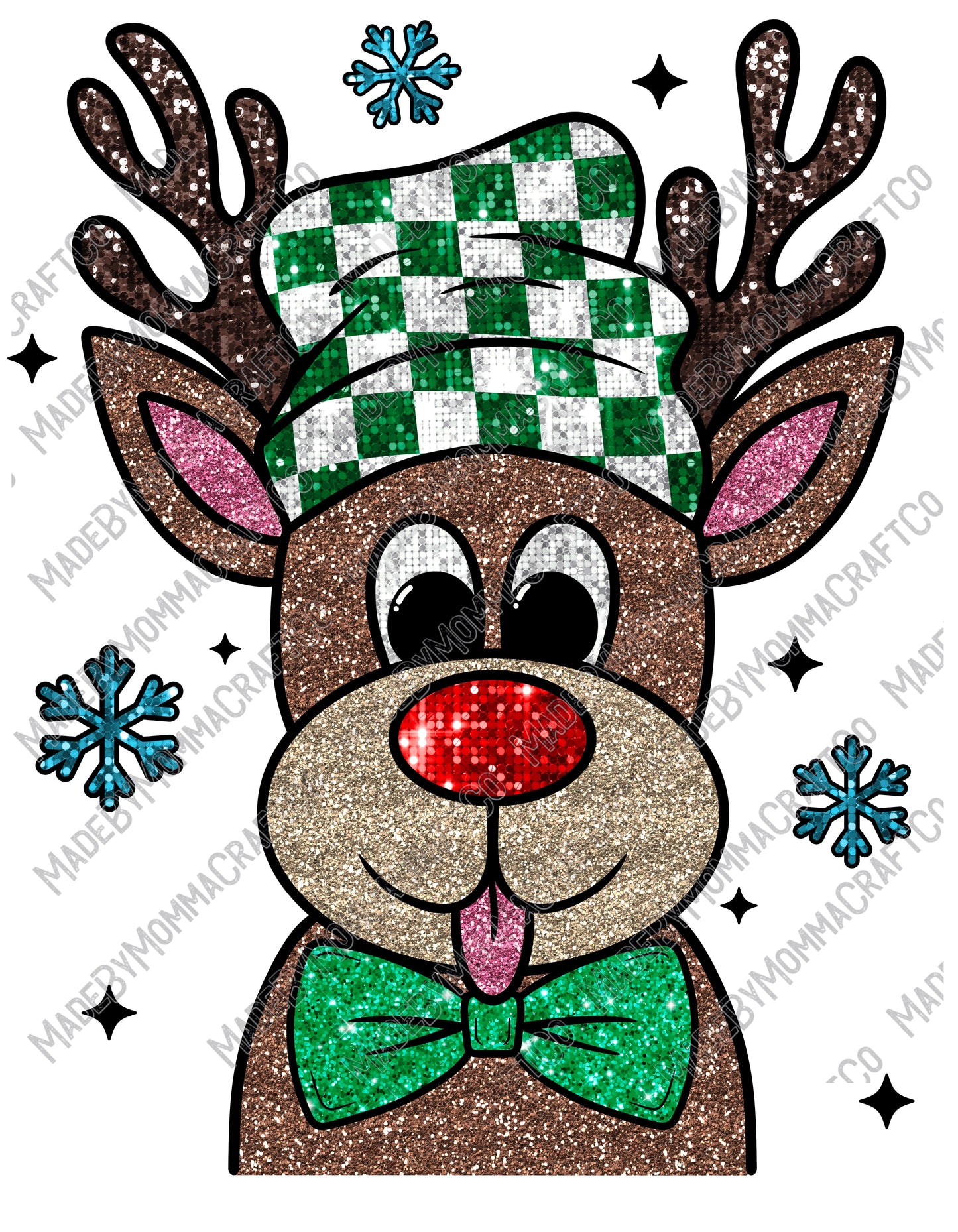 Faux Reindeer Boy - Christmas - Cheat Clear Waterslide™ or White Cast Sticker