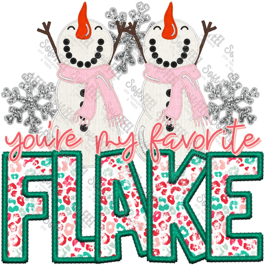 Favorite Flake - Christmas - Direct To Film Transfer / DTF - Heat Press Clothing Transfer