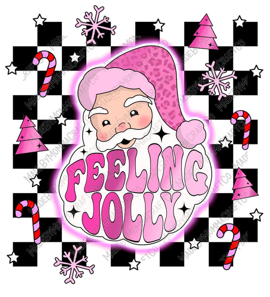 Feeling Jolly Santa - Retro Christmas - Cheat Clear Waterslide™ or White Cast Sticker