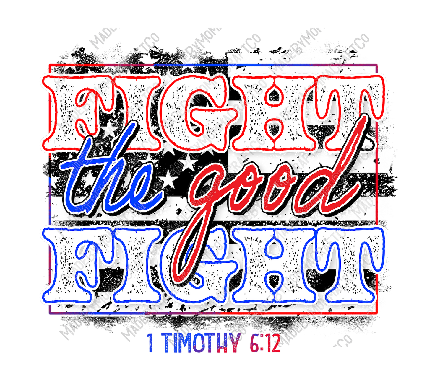 Fight The Good Fight America - Cheat Clear Waterslide™ or White Cast Sticker