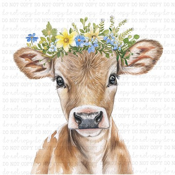 Floral Calf Portrait 5 - Western - Cheat Clear Waterslide™ or White Cast Sticker