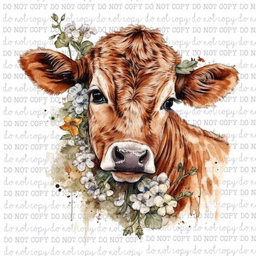 Floral Calf 2 - Western - Cheat Clear Waterslide™ or White Cast Sticker