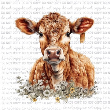 Floral Calf 6 - Western - Cheat Clear Waterslide™ or White Cast Sticker