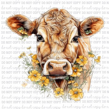 Floral Calf 7 - Western - Cheat Clear Waterslide™ or White Cast Sticker