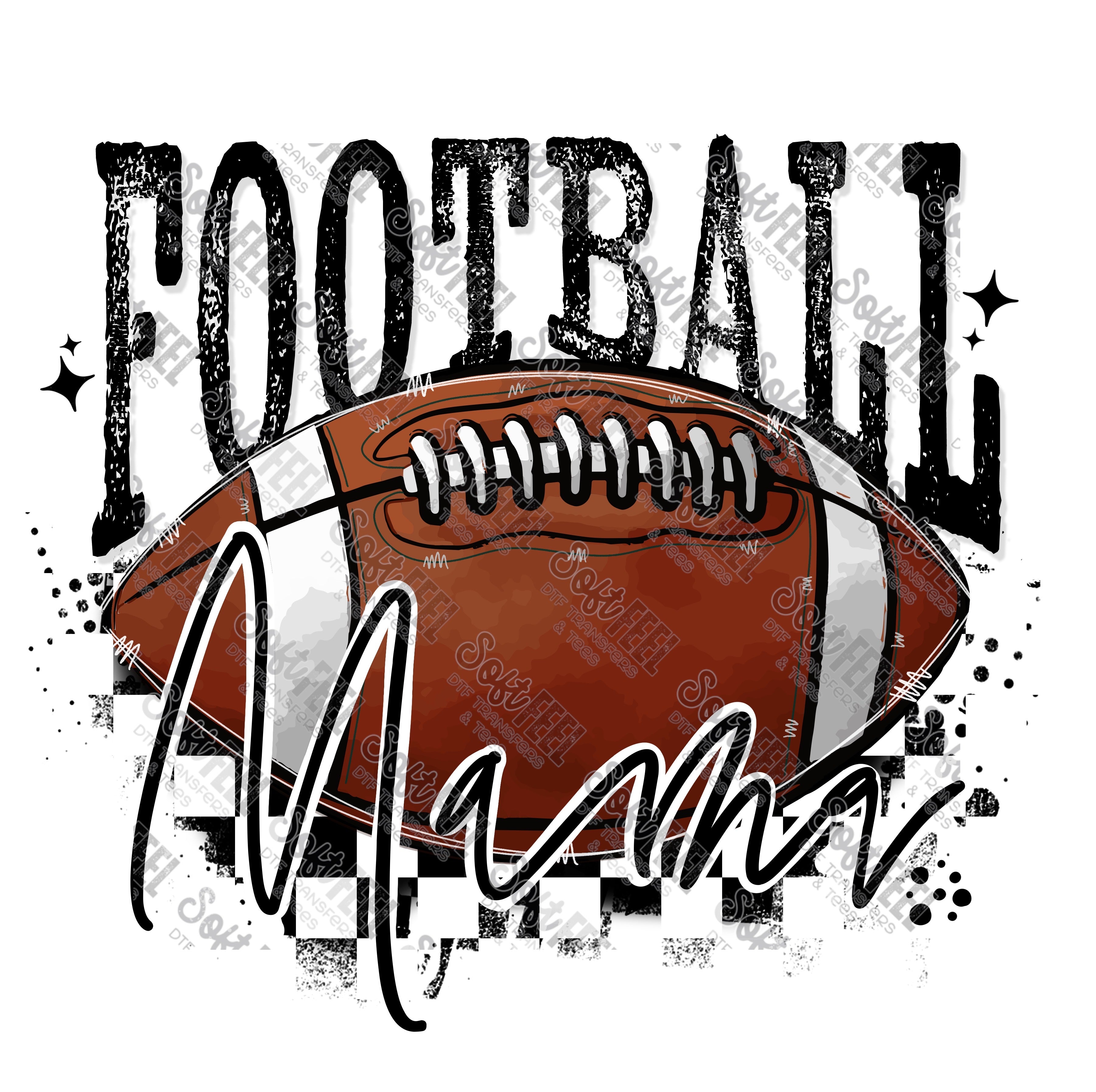 Football Mama 1 - Women&#39;s / Sports - Direct To Film Transfer / DTF - Heat Press Clothing Transfer
