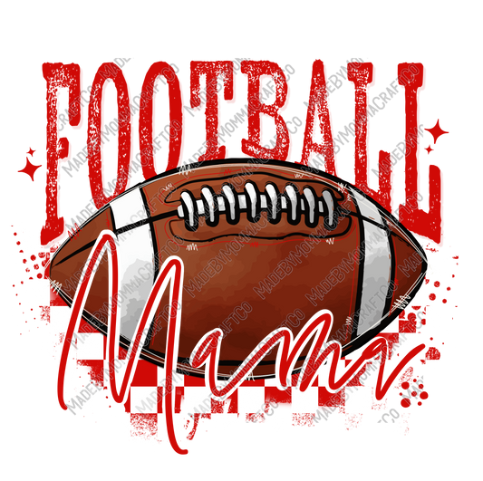 Red Football Mama - Cheat Clear Waterslide™ or White Cast Sticker