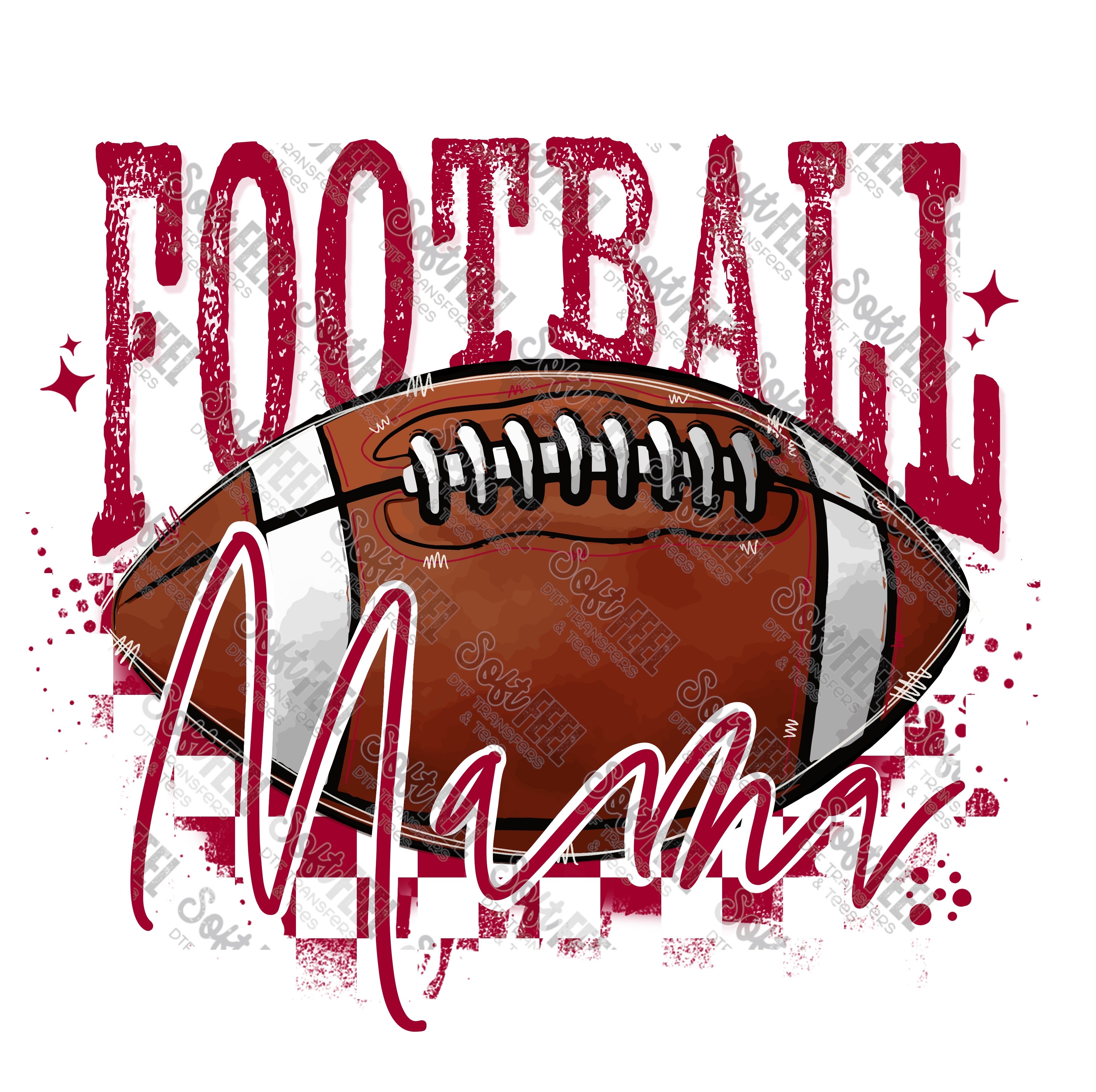Football Mama 5 - Women&#39;s / Sports - Direct To Film Transfer / DTF - Heat Press Clothing Transfer