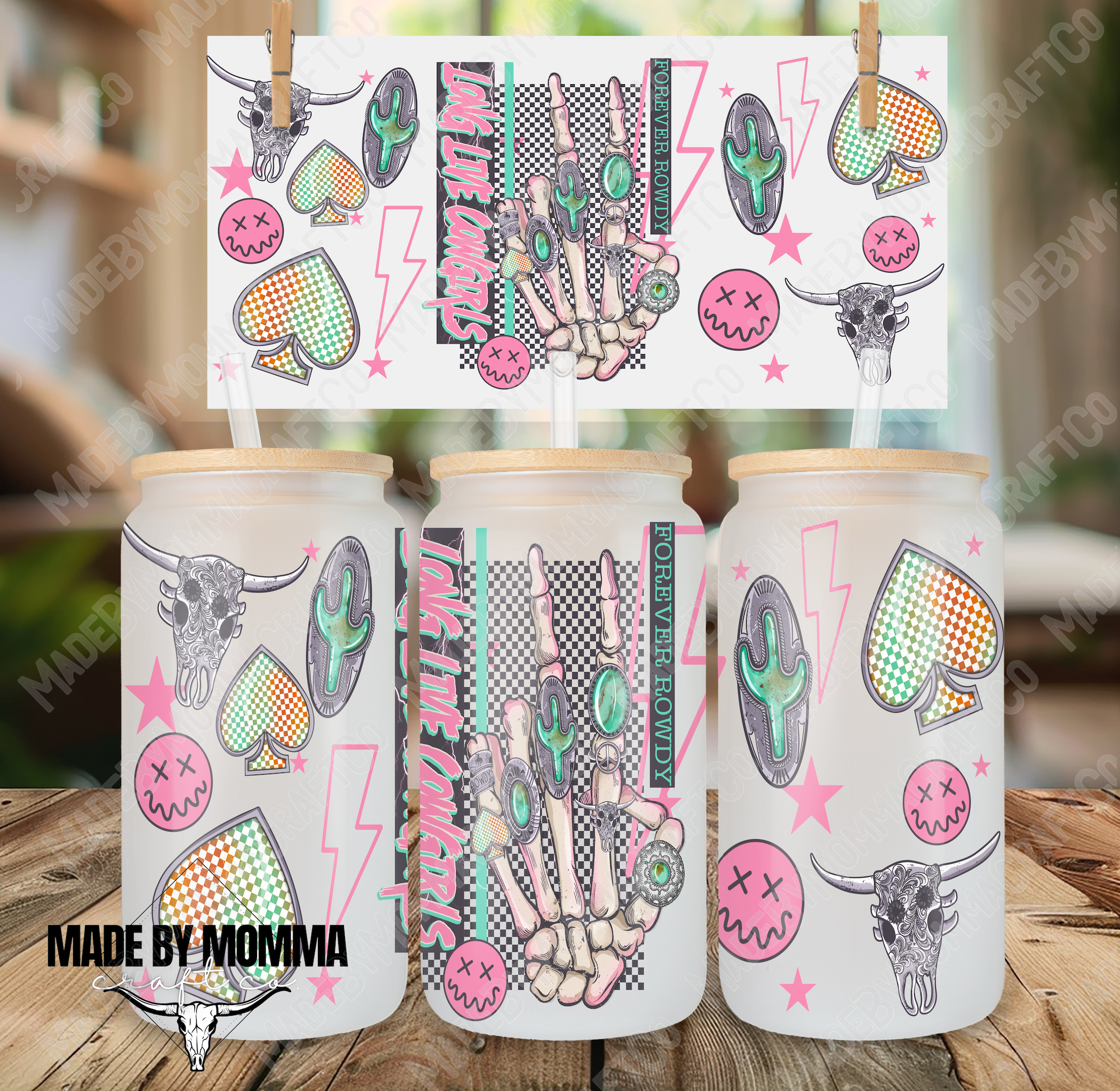 Forever Rowdy Cowgirl 16oz UV DTF or Sublimation Wrap