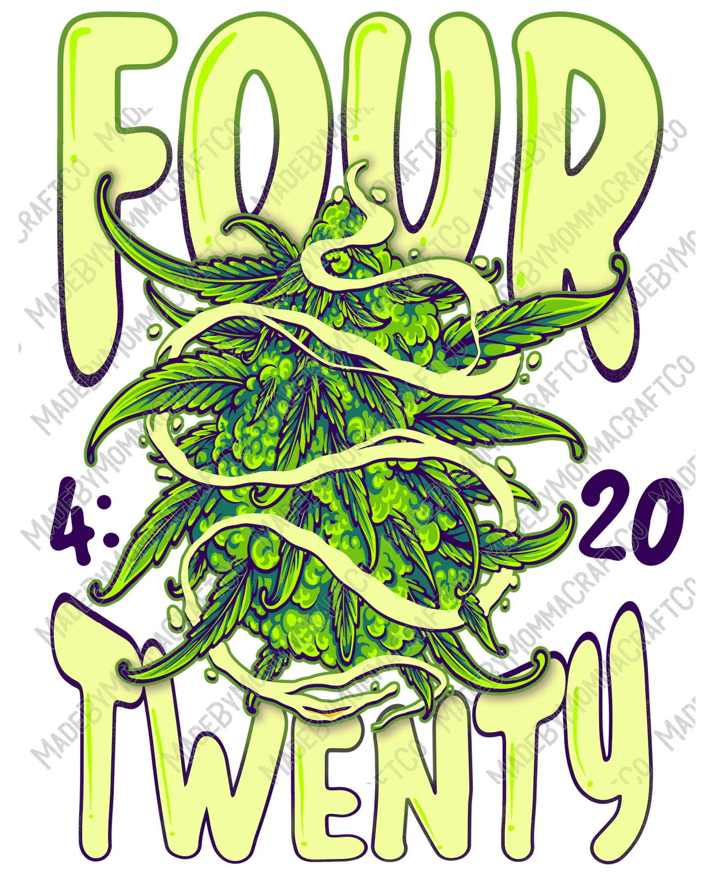 Four Twenty - Weed - Cheat Clear Waterslide™ or White Cast Sticker