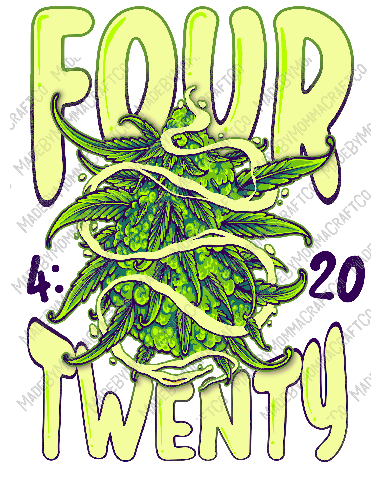 Four Twenty - Weed - Cheat Clear Waterslide™ or White Cast Sticker