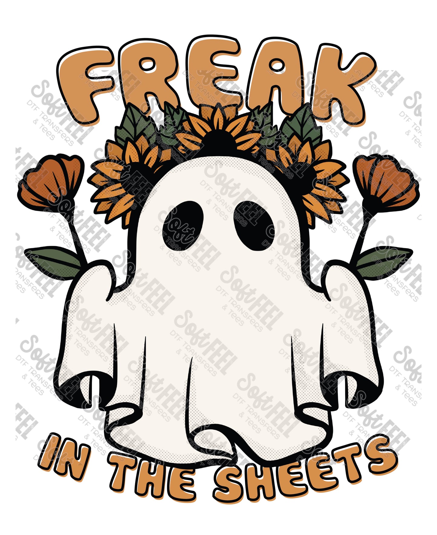 Freak In The Sheets - Snarky / Humor / Halloween / Horror - Direct To Film Transfer / DTF - Heat Press Clothing Transfer