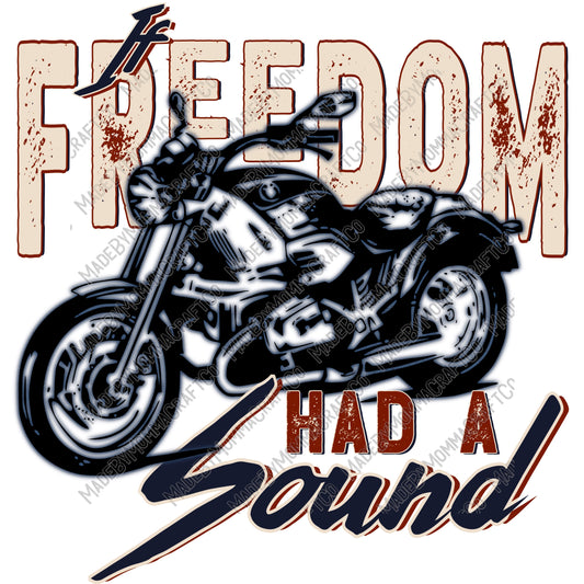 Freedom Had A Sound Motorcycle RWB - Manly / retro - Cheat Clear Waterslide™ or Cheat Clear Sticker Decal