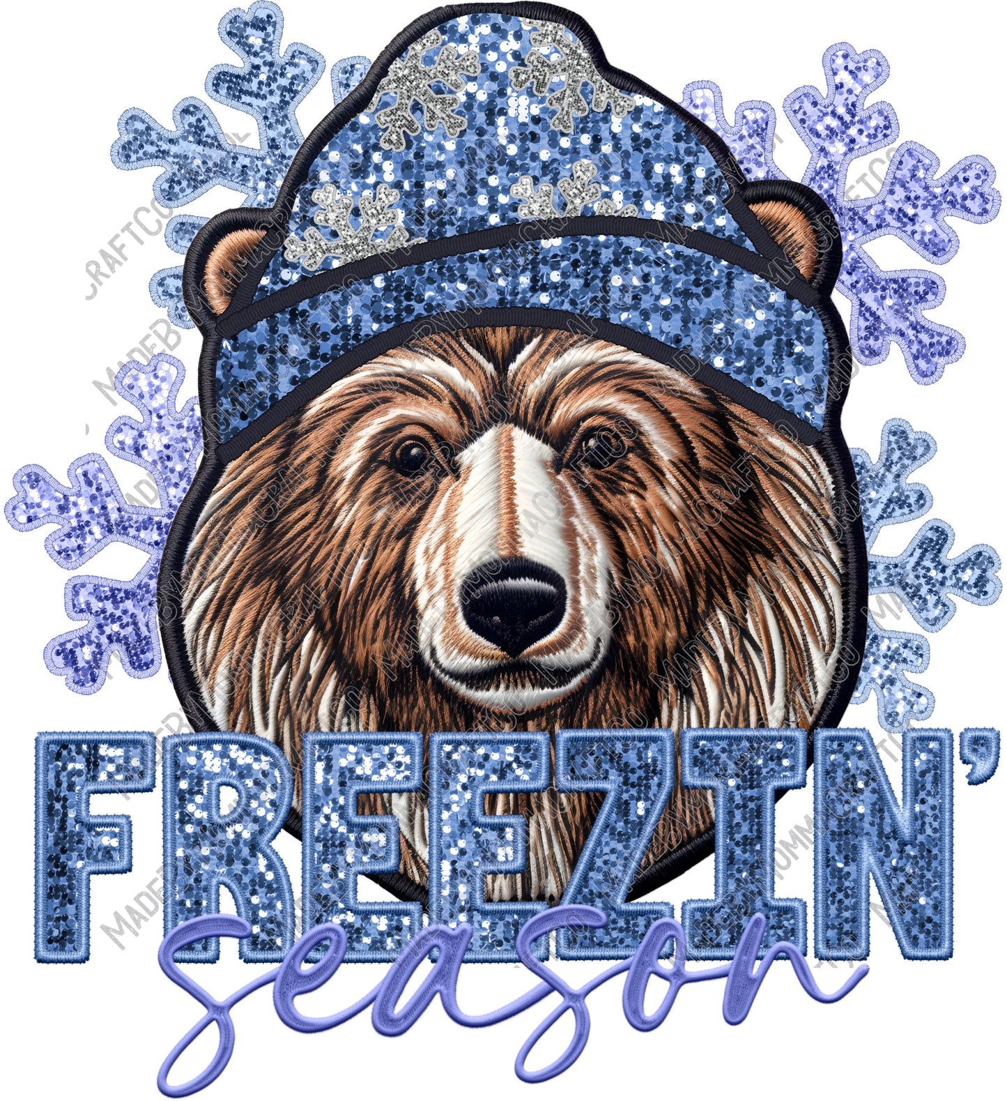 Freezin Season - Christmas - Cheat Clear Waterslide™ or White Cast Sticker