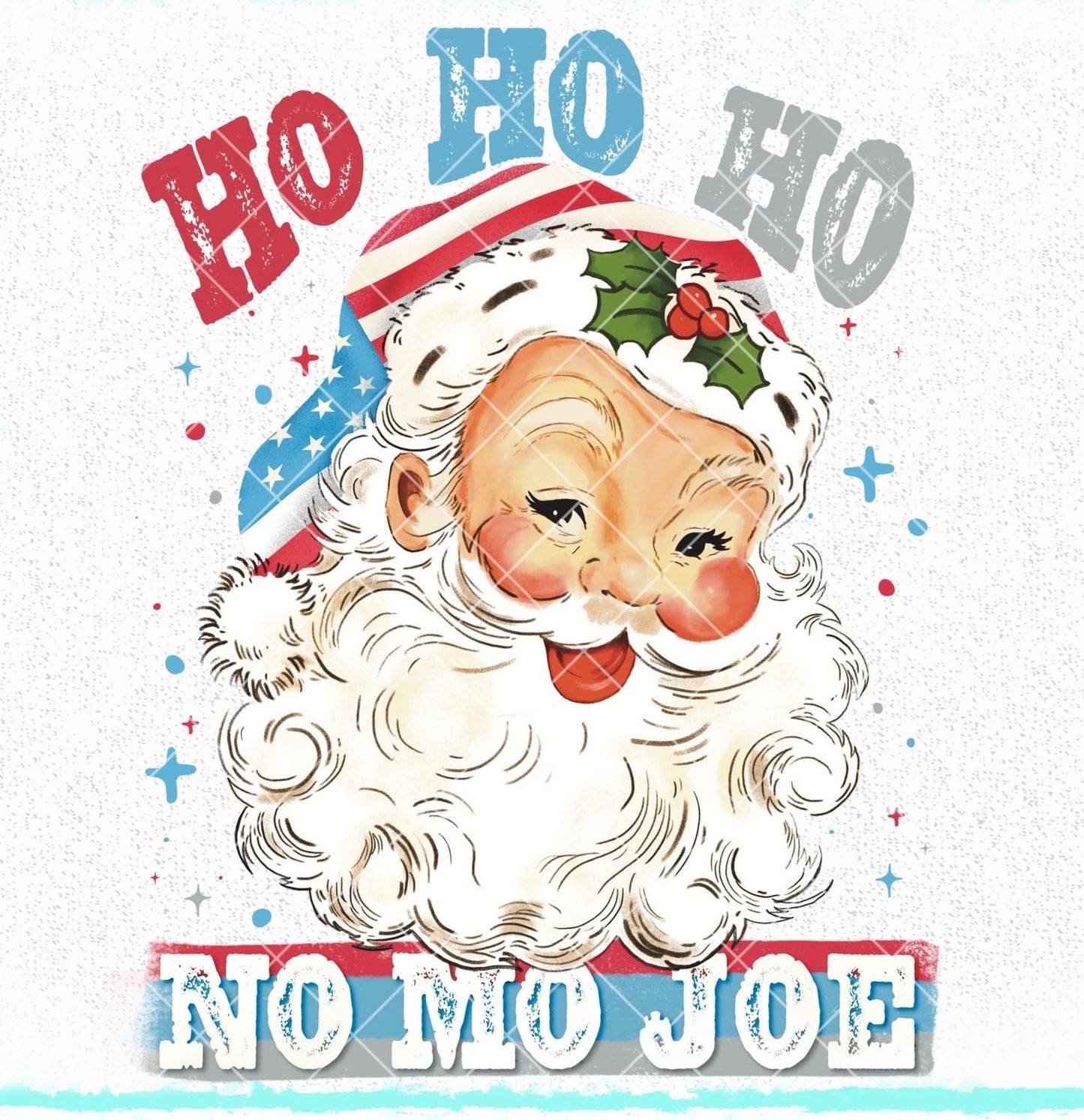 Ho Ho Ho No Mo Joe Santa Christmas - Patriotic / Political - Direct To Film Transfer / DTF - Heat Press Clothing Transfer