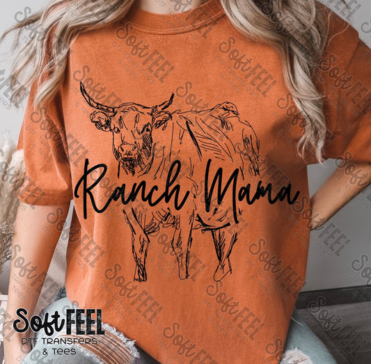 Ranch Mama Highland Cow - Country Western - Direct To Film Transfer / DTF - Heat Press Clothing Transfer