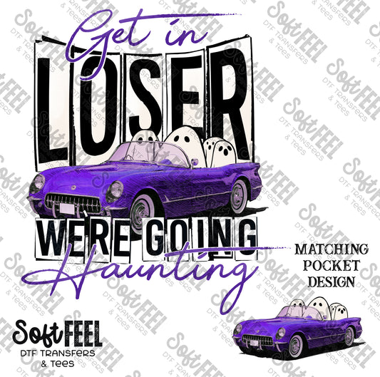 GET IN LOSERS PURPLE - Halloween / Horror / Snarky / Humor / Retro - Direct To Film Transfer / DTF - Heat Press Clothing Transfer