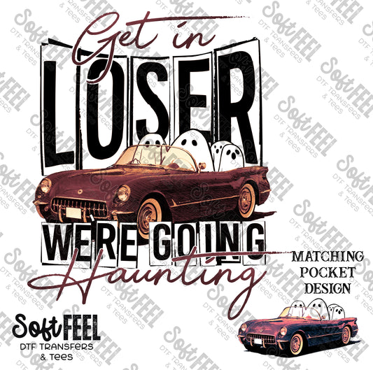 GET IN LOSERS VINTAGE - Halloween / Horror / Snarky / Humor - Direct To Film Transfer / DTF - Heat Press Clothing Transfer