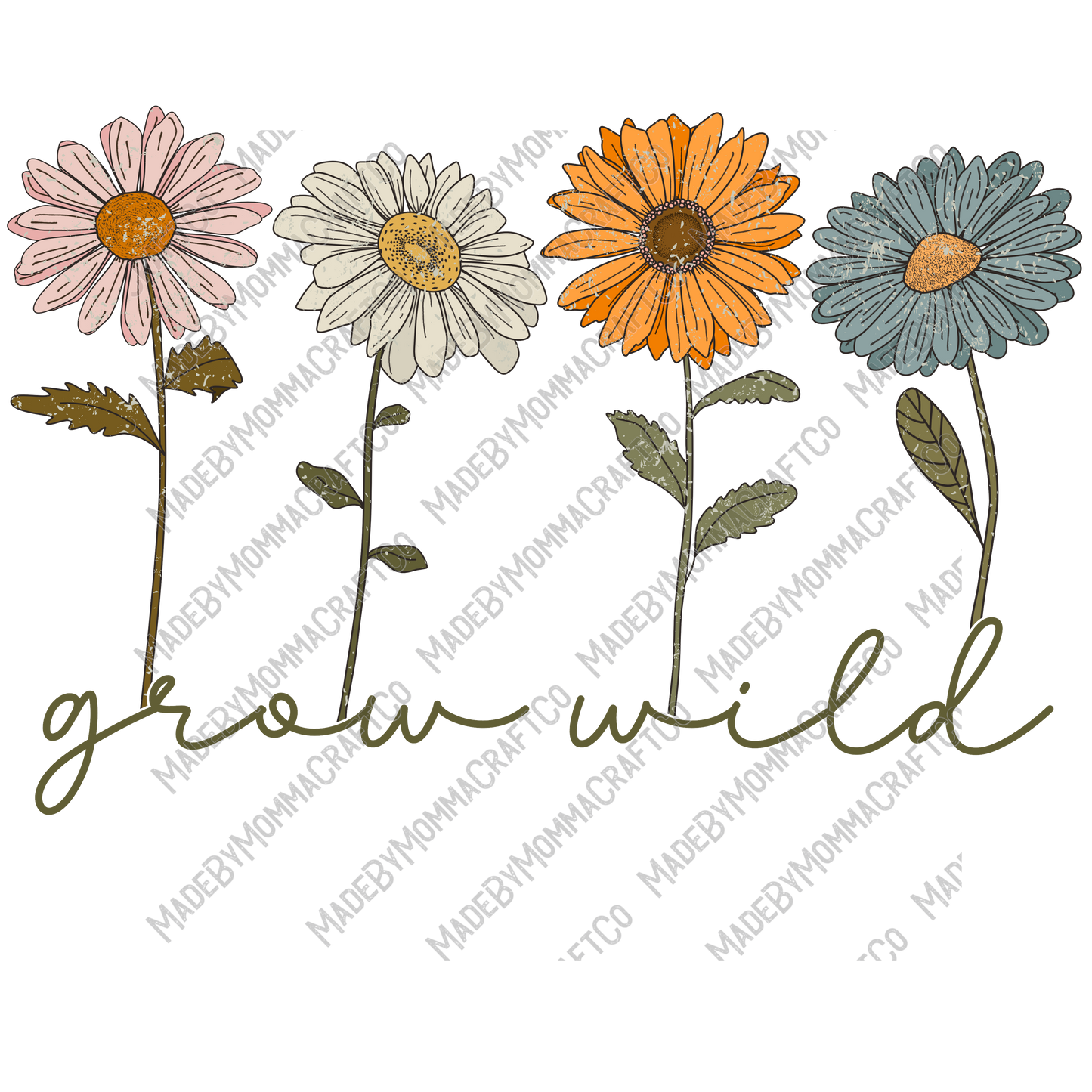 Grow Wild Flowers - Cheat Clear Waterslide™ or White Cast Sticker